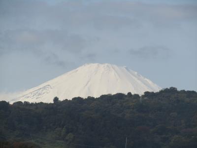 川匂跨線橋から見えた富士山（二宮町川匂）