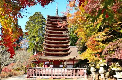 あをによし 多武峰～明日香逍遥③談山神社（十三重塔・東殿・観音堂・三天稲荷神社・権殿）