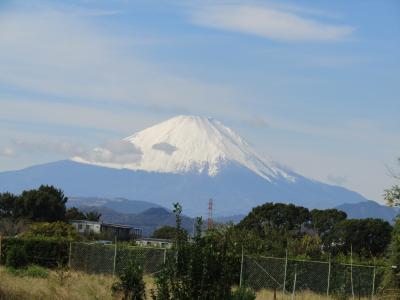 相模川河川敷から見る富士山（寒川町）