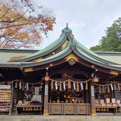 検見川神社で十月桜