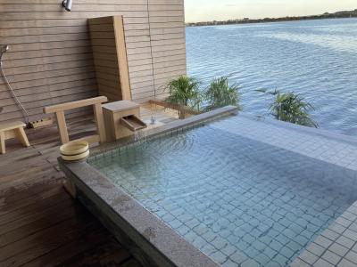 蟹シーズン！今年は鳥取のはわい温泉へ。①お泊りは千年亭、湖ビューの客室露天風呂付客室