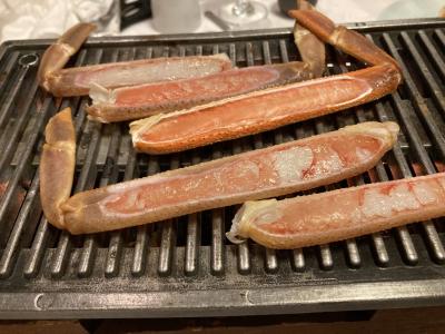 蟹シーズン！今年は鳥取のはわい温泉へ。②蟹の夕食と松葉蟹のお買い物