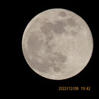 今年最後の満月(コールドムーン)を見ました。