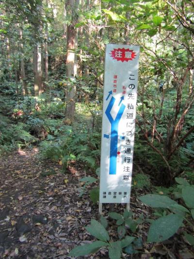 迂回路注意看板（鎌倉市二階堂）