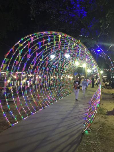年末のシェムリアップ市内夜の観光ツアー