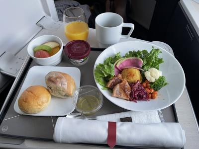 JAL成田空港サクララウンジとビジネスクラスでフランクフルトへ