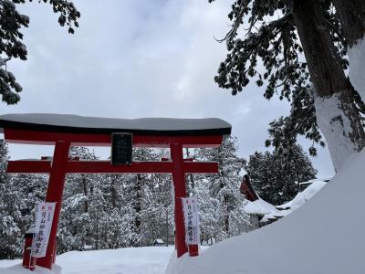 冬の羽黒山(鶴岡、酒田)