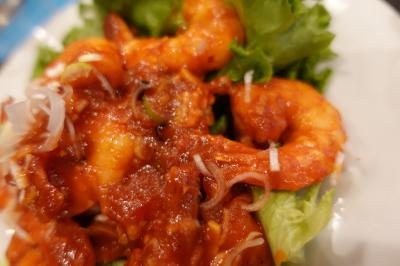 20230119-1 豊洲 やじ満のメニューにないメニューがエビチリってぇんで、朝からなんだか贅沢な気分で