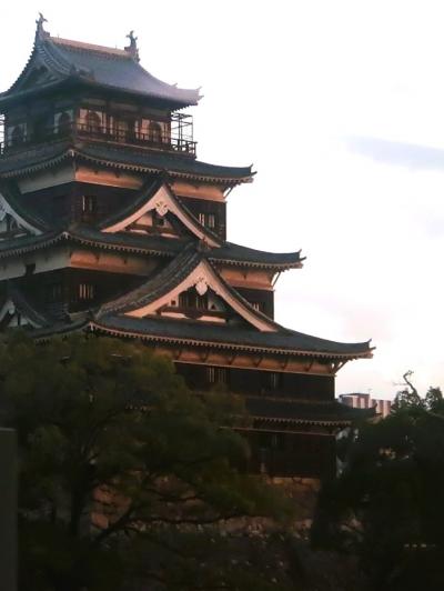 広島空港⇒広島城/広島バスセンター　車中風景　☆リーガロイヤルH広島は近接