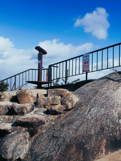 宮島-9　弥山f  獅子岩展望台　瀬戸内海・島々の眺め　☆誰もいない空間一人占め