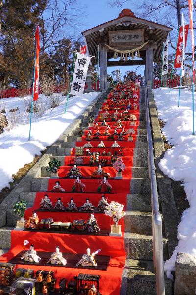 ☆雪映えの三十三段雛☆　２０２３年２月　せんまやのおひなさま（岩手県一関市）