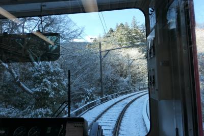 雪の箱根温泉旅♪　Vol.9 ☆箱根登山鉄道　強羅駅へ美しい冬晴れ♪