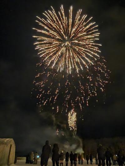 阿寒と網走で冬の花火。花火3年ぶり！