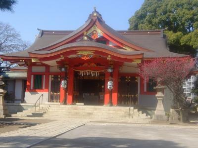 東京十社の一つ品川神社と，近くの荏原神社を訪れた