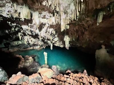 バリ島2023年越しvacance☆ Part2. 美しい青の洞窟Rangko Caveで水遊び♪.*ﾟ