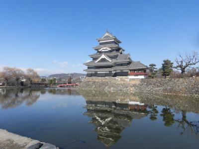 2023冬 18きっぷ旅２ 松本：初乗車の大糸線で穂高神社、国宝松本城、国宝旧開智学校