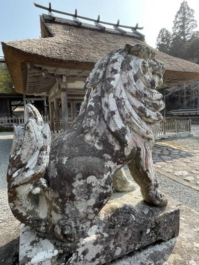 京都　南丹　いちごパフェとランチ～美しい茅葺き屋根の摩氣神社へ