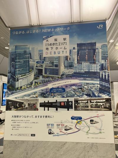 大阪駅の新しいホーム、うめきたホーム♫