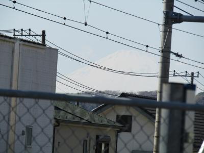 名越踏切手前から見える富士山（鎌倉市大町4）