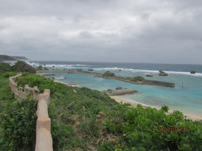 宮古の４日間（１１）東平安名岬の海岸線。