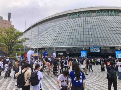 東京ドーム巨人開幕戦と、上野公園桜の様子