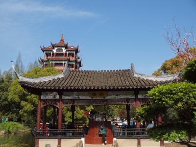 上海で前泊　錦江之星に泊まってみた　川沙公園と川沙老街おさんぽ　キラキラ浦東地区も行ってみた