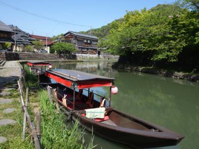 八幡堀で舟遊びをしたかったが，予約でいっぱいでした。次回の楽しみです。