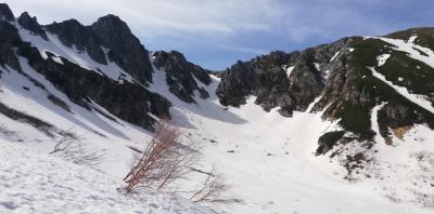 残雪の千畳敷カール経由で木曽駒ヶ岳山頂へ