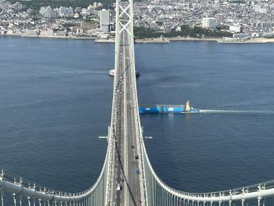 兵庫県訪問記 番外編「明石海峡大橋‐ブリッジワールドに参加しました」明石海峡大橋主塔頂上へ昇ってきました。