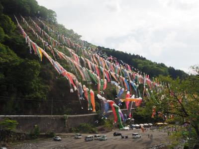 GW初日、神流町の８００匹が泳ぐという鯉のぼりを見に出かけました