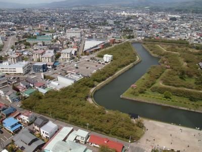 初めての函館　3日五稜郭方面4日どつく前から電車道を歩く