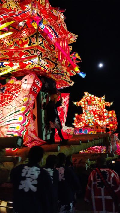 北陸旅後編　富山県小矢部「津沢夜高あんどん祭」(2日目)と快晴の氷見「雨晴海岸」