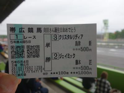 一攫千金，ばんえい競馬へ。旅行費用が稼げるかな。