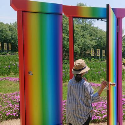 咲き始めの花菖蒲・百合　アートな民宿泊　福井の旅