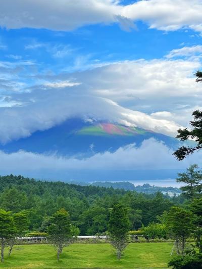梅雨だけど　富士山とお花と一泊旅　朝の富士山が幻想的だった