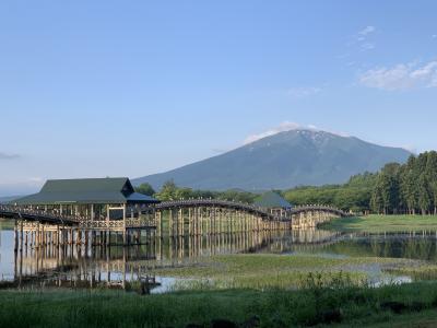 3回目の青森、今回は鶴の舞橋、ちょっと早かった田んぼアートと岩木山神社2023梅雨②