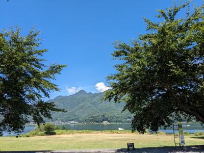 テラス朝食と山梨土産