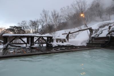 冬の福島☆新野地温泉「相模屋旅館」に宿泊して白濁の硫黄泉で雪見風呂