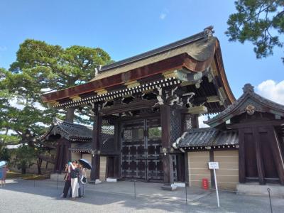 真夏の京都を1人旅　御所～護王神社～菅原院天満宮神社　夜は二条城のライトアップ