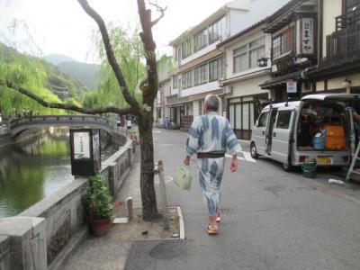 シニアの残暑の中での有馬・湯村・城崎温泉６泊7日の温泉旅　６日目　城崎温泉の外湯巡り７か所８回