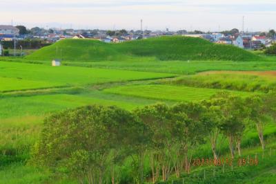 2023 猛暑盆休み！行田田んぼアートと市内観光 ③朝の散歩 目指せ世界遺産！の さきたま古墳群