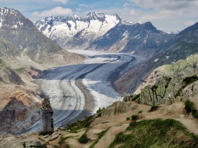 のんびりスイス　2023.6　⑤アレッチ氷河（モースフルー展望台へ）
