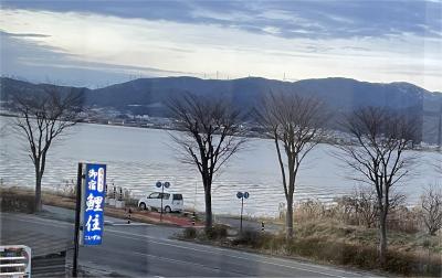 諏訪湖の温泉　みぞれまみれ