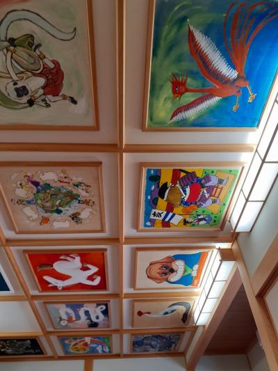 香北町美良布　大川上美良布神社の天井絵