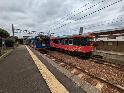 ANAマイレージで能登から鉄道旅2/3 のと鉄道里山里海号&amp;鉄道郵便車オユ10 和倉温泉虹と海 花嫁のれん