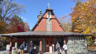 紅葉の軽井沢アウトレットと旧軽井沢