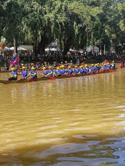 カンボジアシェムリアップの水祭り2023年１１月２６日