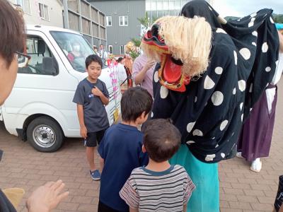 町を上げてのお祭り。今年もおいしい米ができますように。