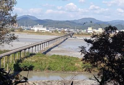 世界一長い木造歩道橋（蓬莱橋）～～♪