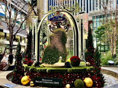 2023年秋:『Marunouchi Bright Christmas』の中hikkoさんとダイナミックキッチン＆バー 響有楽町店でランチ♪